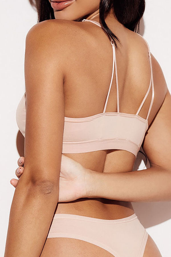 32299 Wireless Triangle Bralette – Soft Stretch Nylon Spandex Bra