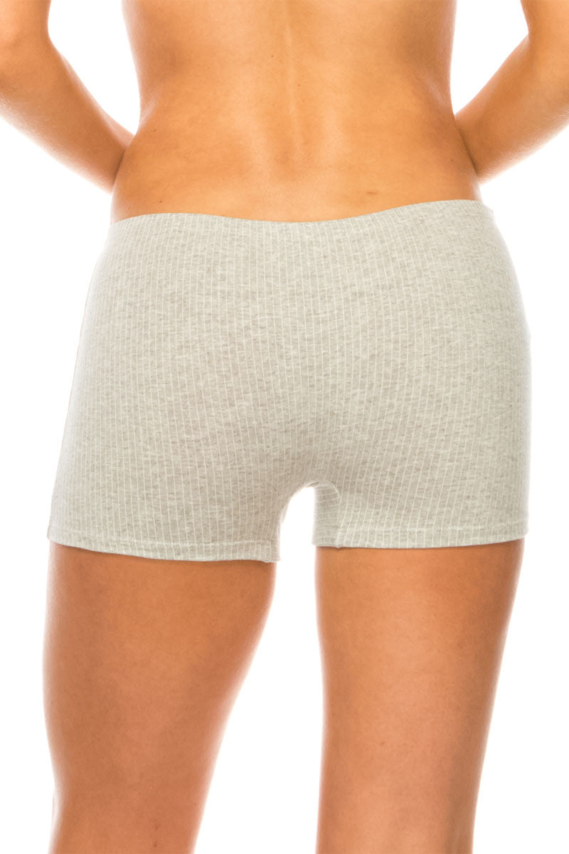 32557 12 Piece Soft Stretch Underwear with Elastic Waistband Cotton Boyshort