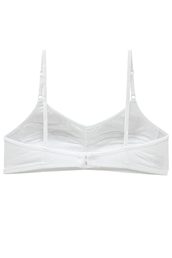 32572 6 Pieces Adjustable Straps, Comfortable Cotton Blend Wire-Free Junior A Cup Bra