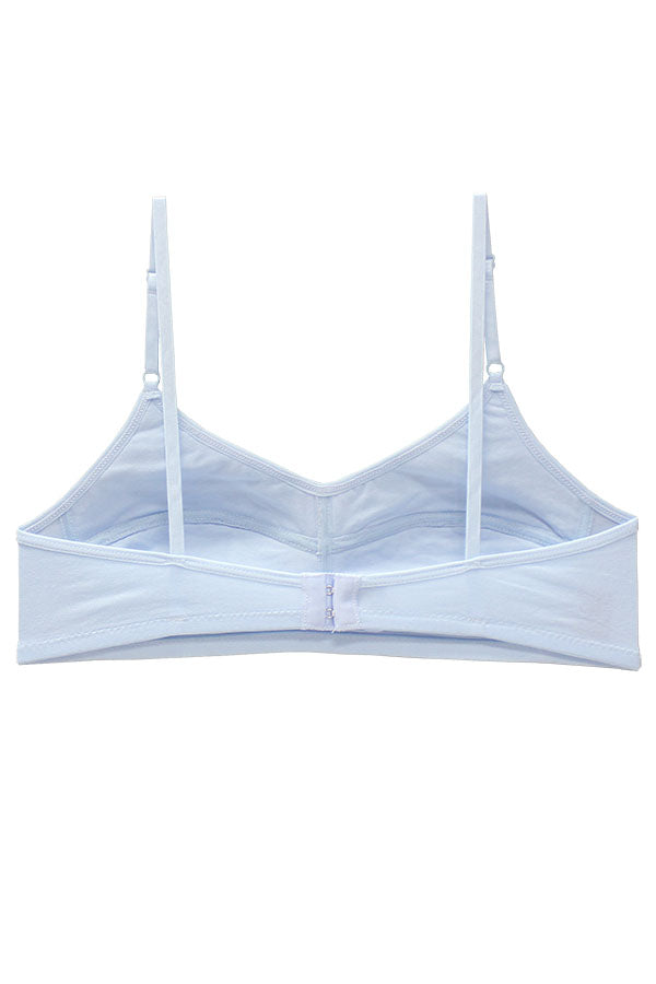 32572 6 Pieces Adjustable Straps, Comfortable Cotton Blend Wire-Free Junior A Cup Bra