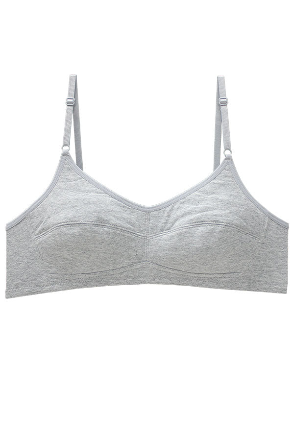32572 6 Pieces Adjustable Straps, Comfortable Cotton Blend Wire-Free Junior A Cup Bra
