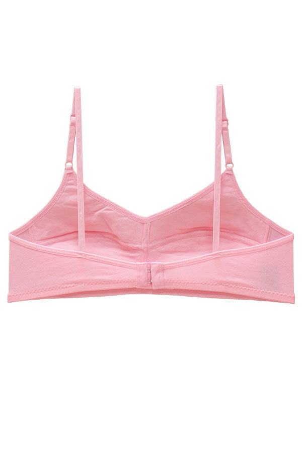 32572 6 Pieces Adjustable Straps, Comfortable Cotton Blend Wire-Free Junior A Cup Bra