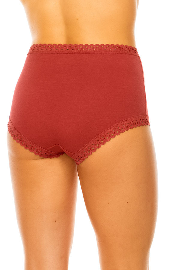 33023 12 Pieces Lace Trim Ultra-Soft & Comfortable, Rayon Blend Brief C02