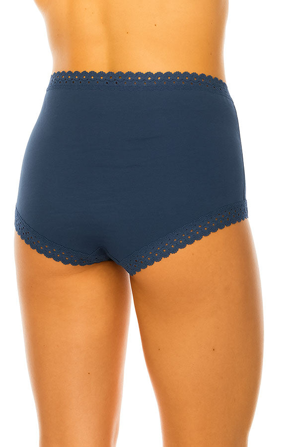 33023 12 Pieces Lace Trim Ultra-Soft & Comfortable, Rayon Blend Brief C02