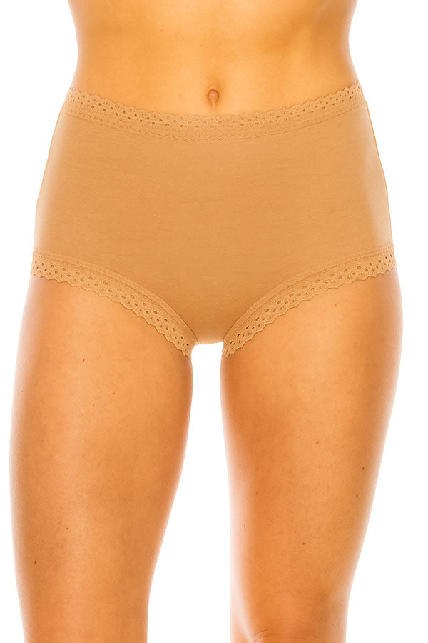 33023 12 Pieces Lace Trim Ultra-Soft & Comfortable, Rayon Blend Brief C02