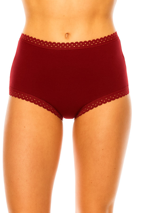 33023 12 Pieces Lace Trim Ultra-Soft & Comfortable, Rayon Blend Brief C02