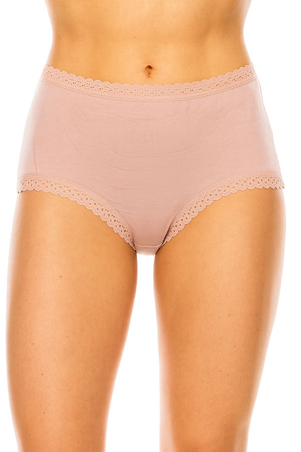 33023 12 Pieces Lace Trim Ultra-Soft & Comfortable, Rayon Blend Brief C02