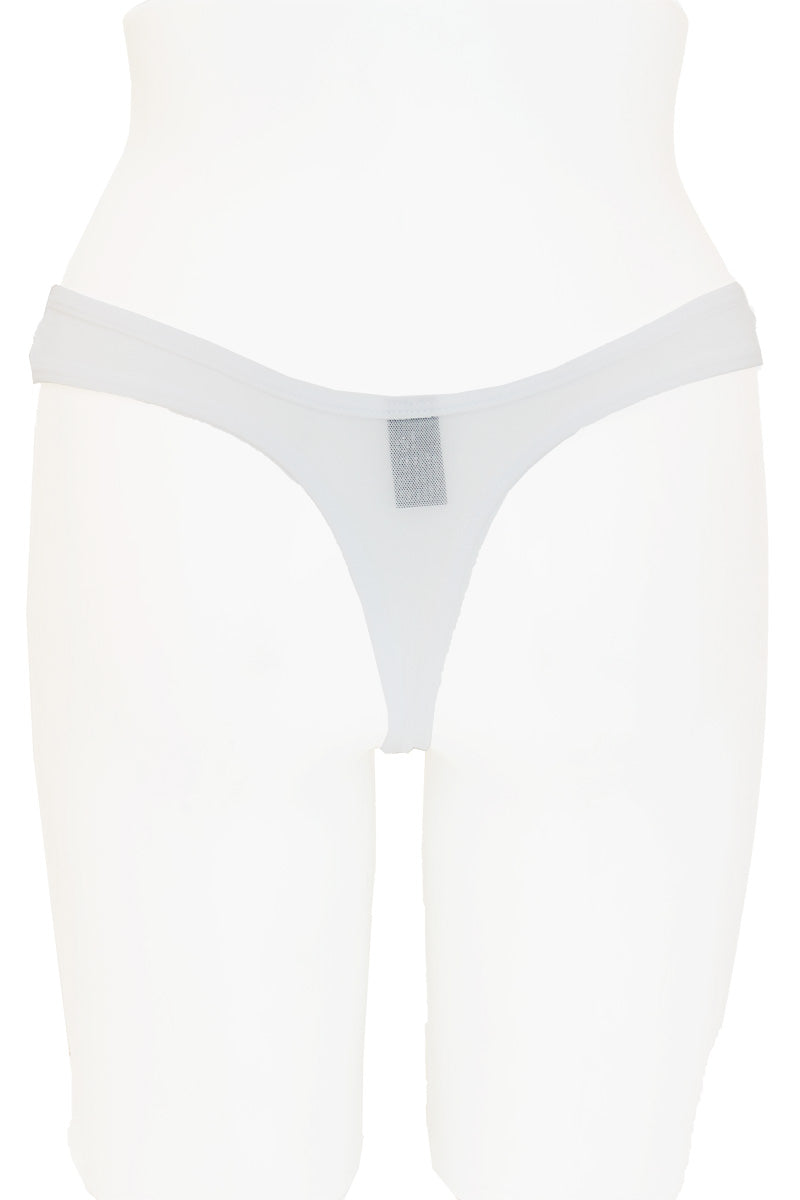 33371 12 Piece Mid Rise, Soft Mesh Back Crotchless Lace Panty