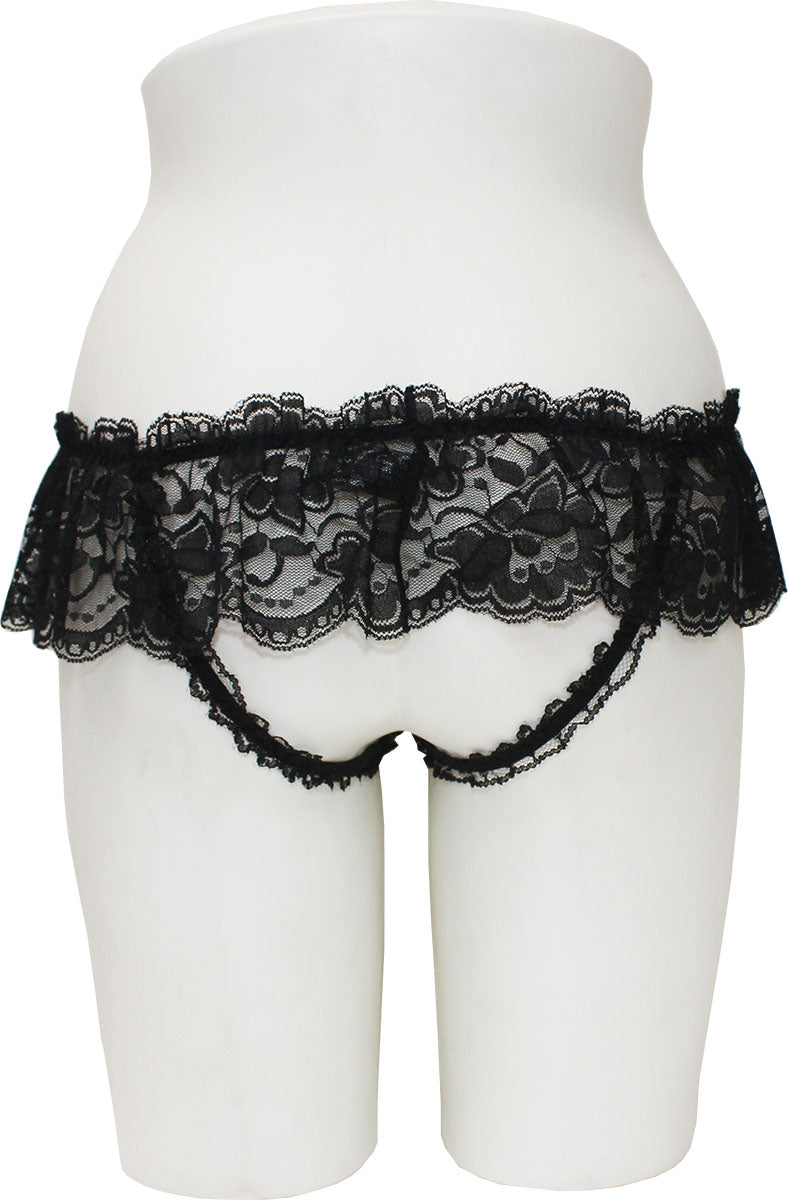 33378 12 Piece Sexy & Comfortable Crotchless Panty with Lace Skirt