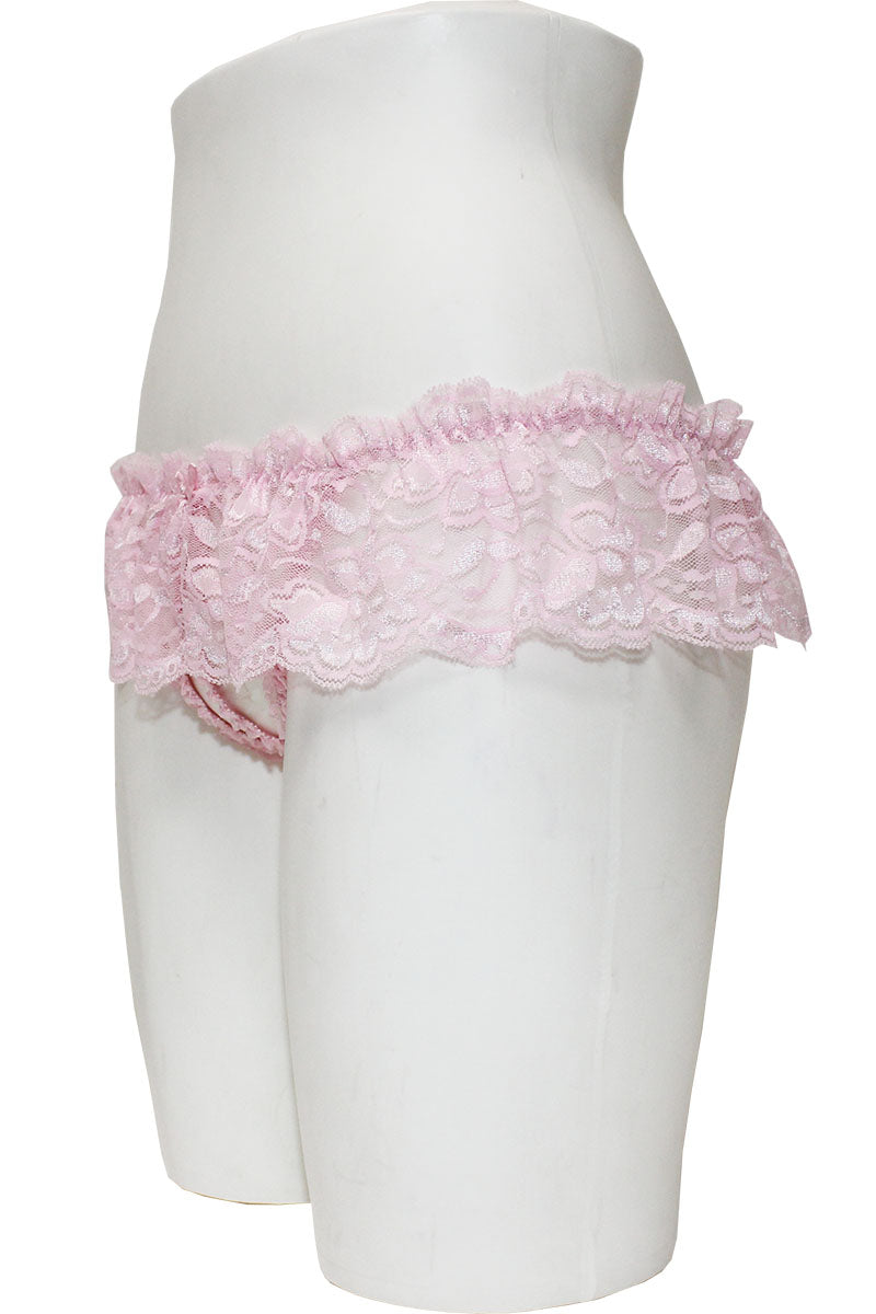 33378 12 Piece Sexy & Comfortable Crotchless Panty with Lace Skirt