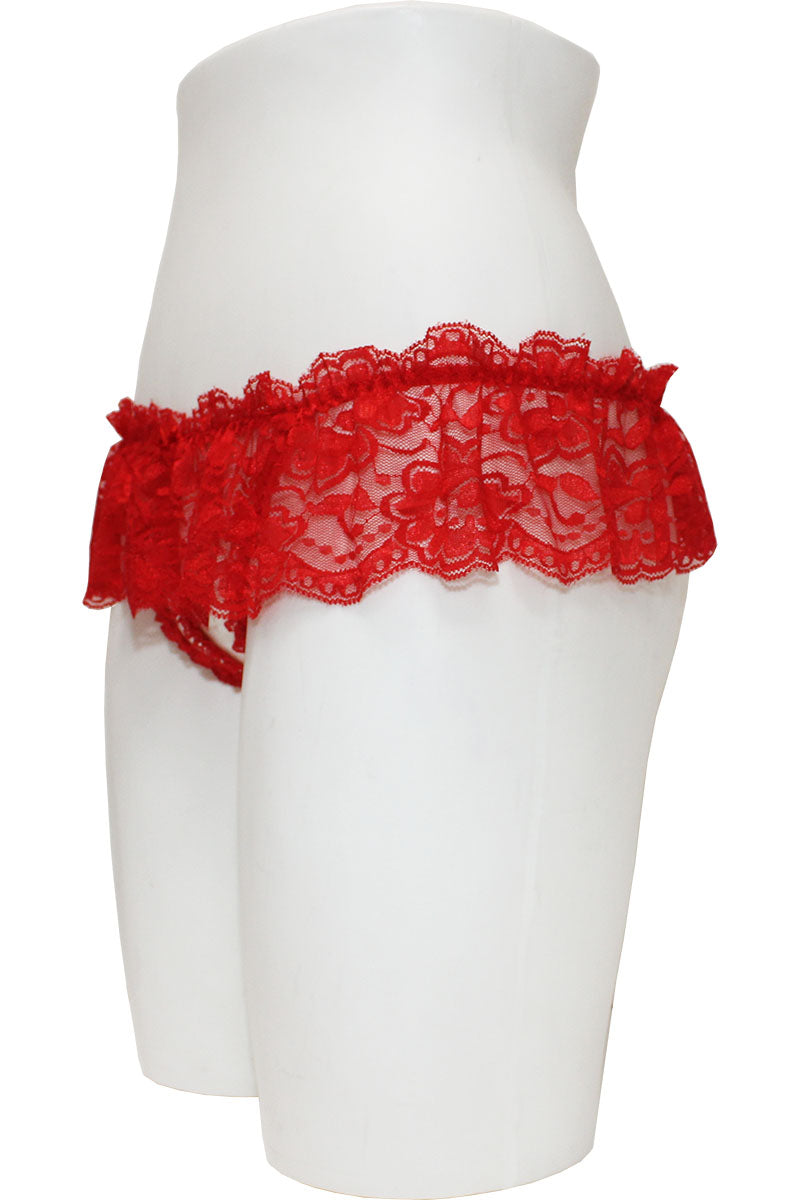 33378 12 Piece Sexy & Comfortable Crotchless Panty with Lace Skirt