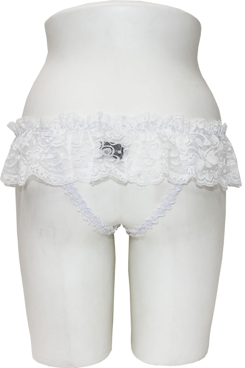 33378 12 Piece Sexy & Comfortable Crotchless Panty with Lace Skirt