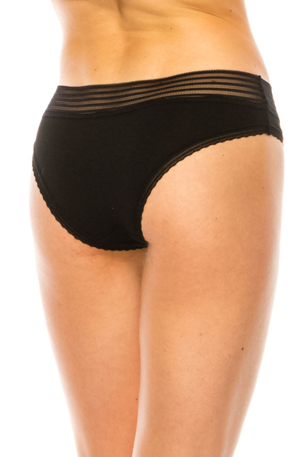 33400 12 Piece Super Soft Mesh Lace Band Panty
