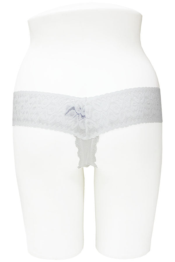 33504 12 Pieces Super Soft Rayon Blend, Wide Lace Waistband Lace Thong