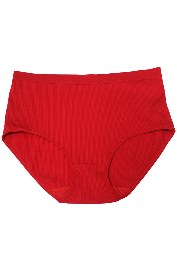33539 12 Pieces High Coverage, Soft Cotton-Spandex Blend, Elastic Waist Cotton Brief