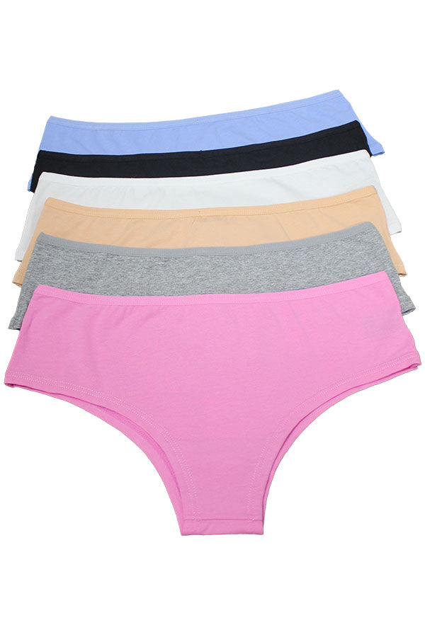 33556 12 Pieces Soft Cotton Blend, Elastic Band, Comfortable Fit Panty