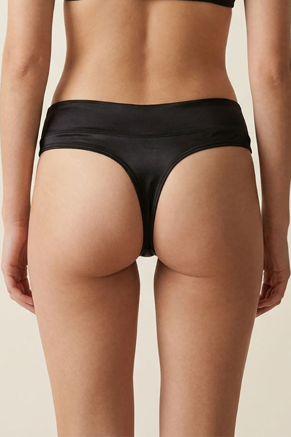 33568 Youmita Satin Thong Panty - 12PC Wholesale Prepack
