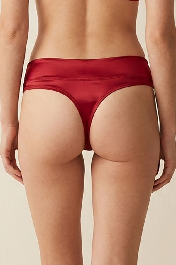 33568 Youmita Satin Thong Panty - 12PC Wholesale Prepack