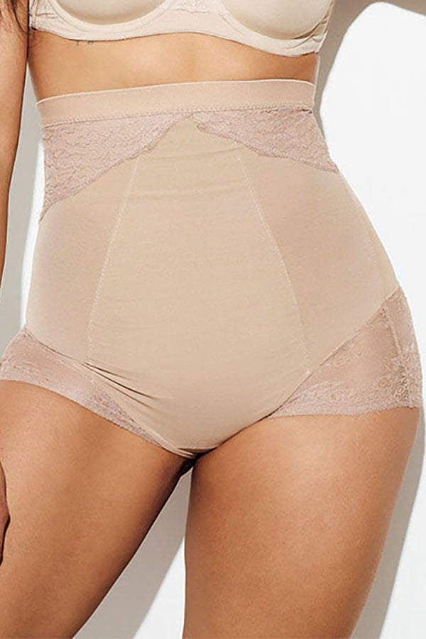 50270 6 Piece Tummy, Waist & Bottom Slimming, Comfortable Fit Mesh Floral Lace Shapewear