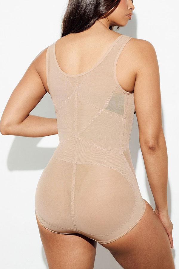 50277 1 Piece Tummy, Waist & Bottom Slimming Underbust Firm Mesh Full Bodyshaper