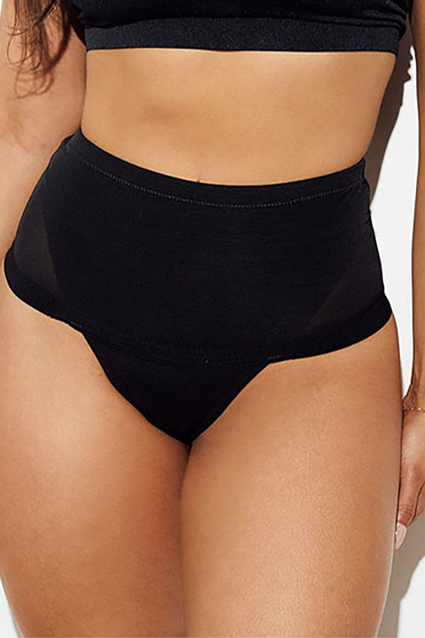 50278 6 Piece Soft & Comfortable Tummy Control Women's Mesh Shapewear Thong