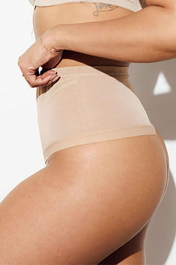 50278 6 Piece Soft & Comfortable Tummy Control Women's Mesh Shapewear Thong