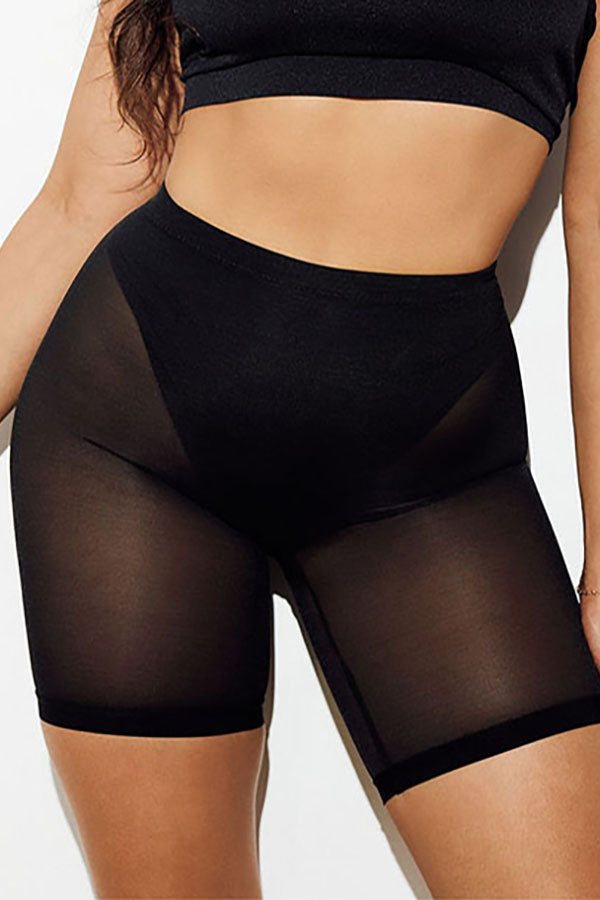 50279 6 Piece Mesh Shapewear Shorts with Soft Inner Lining Thong