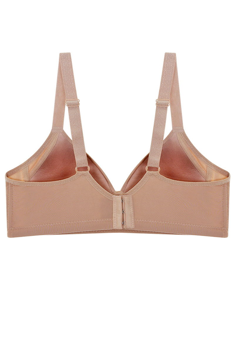 50295 6 Piece Lightly Padded, Wire-Free, 3-Hook Closure Solid Full Coverage Bra B,C,D Cup C02