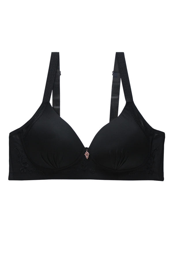 50295 6 Piece Comfortable Non-Underwire Bra for B, C, D Cups No Wireless Bra with Scrunch C03