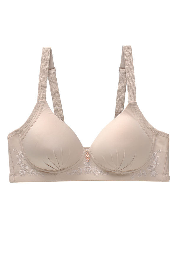 50295 6 Piece Comfortable Non-Underwire Bra for B, C, D Cups No Wireless Bra with Scrunch C03