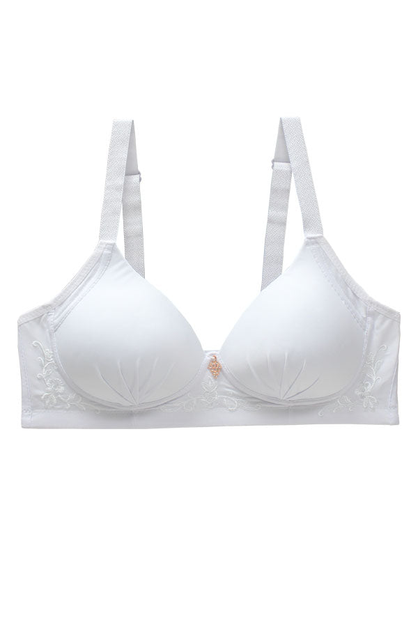 50295 6 Piece Comfortable Non-Underwire Bra for B, C, D Cups No Wireless Bra with Scrunch C03