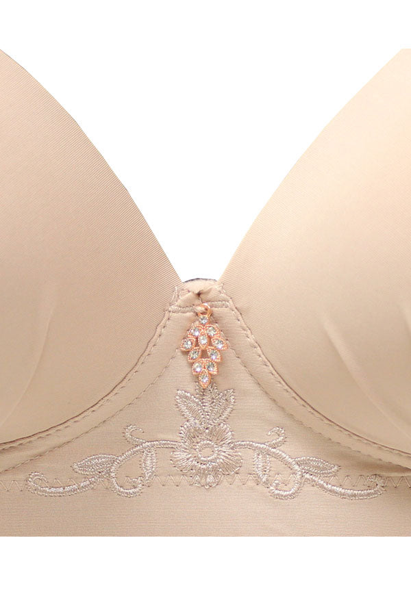 50295 6 Piece Comfortable Non-Underwire Bra for B, C, D Cups No Wireless Bra with Scrunch C03