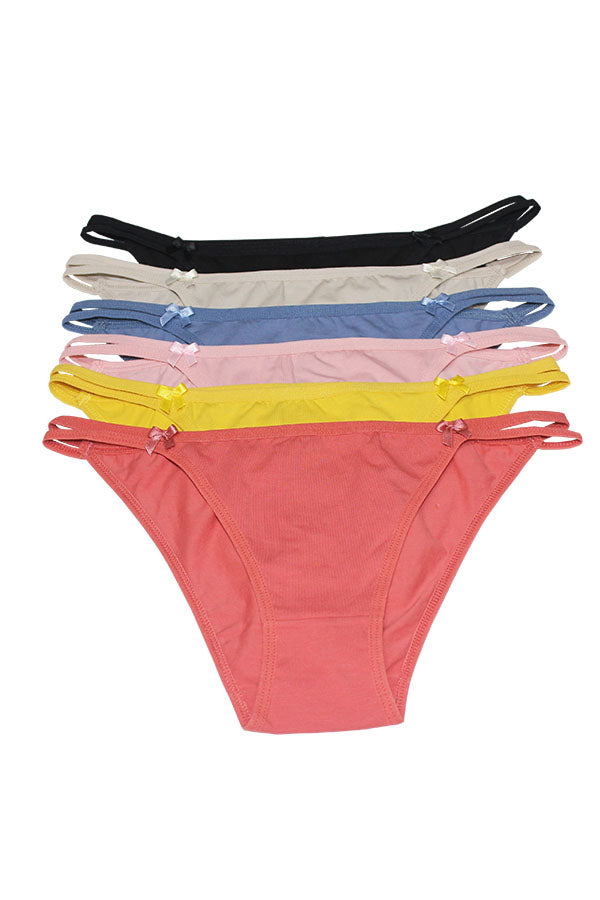 523 12 Pieces Comfortable Cotton Blend, Elastic Band Soft Panty C05