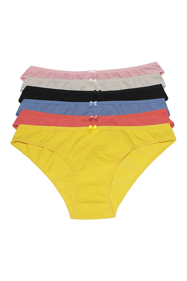 525 12 Piece Soft Bikini Comfortable Cotton Blend with Elastic Band C05