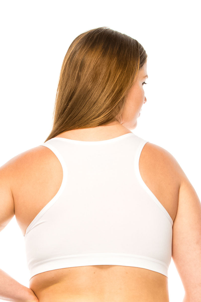 6249 6 Piece Lightly Padded, Underwire Support Racerback Sports Bra Plus Size