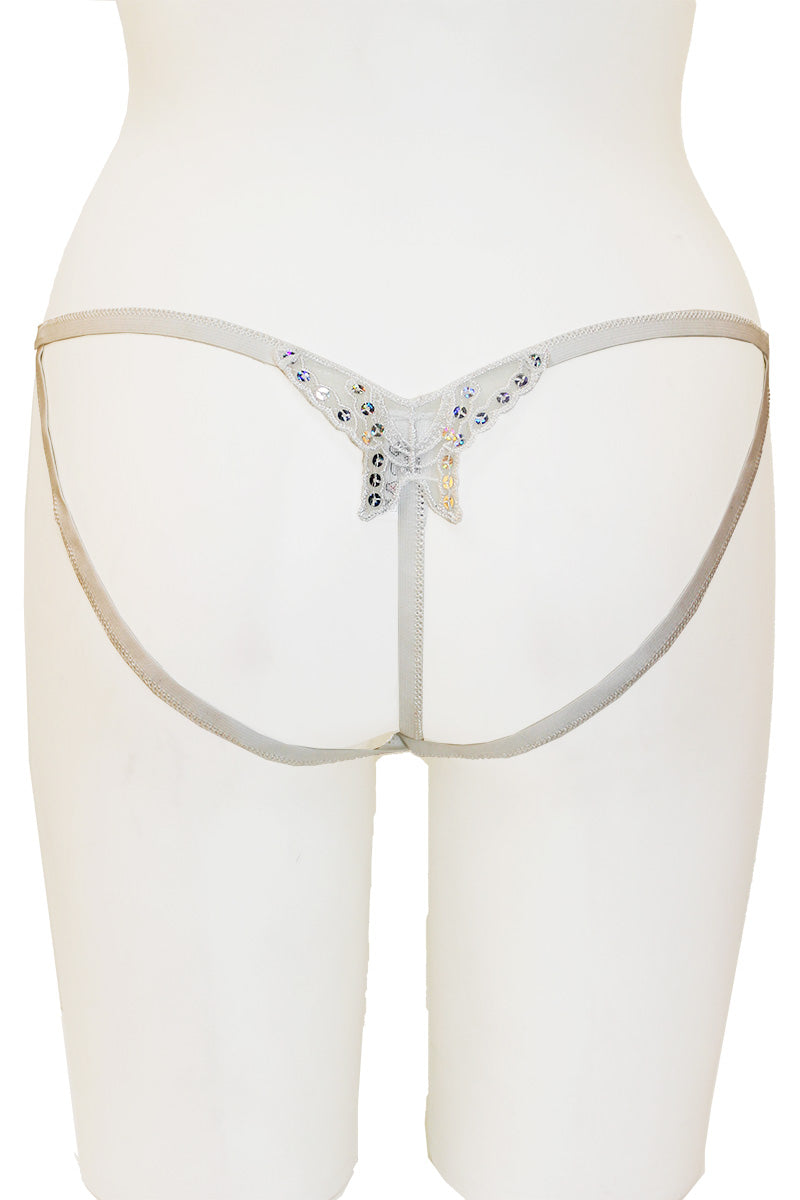66092 6 Piece Butterfly Crotchless G-String Thong