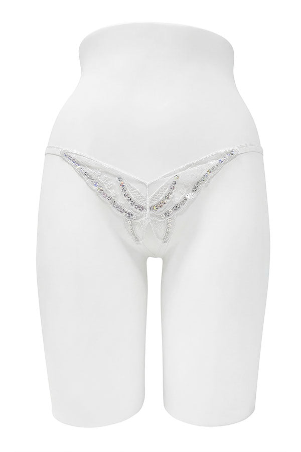 66092 6 Piece Butterfly Crotchless G-String Thong