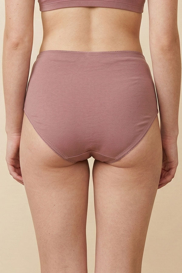 70071 Youmita Women’s Soft Cotton Stretch High Waist Brief Panty with Picot Trim, 12PCS Prepack C01