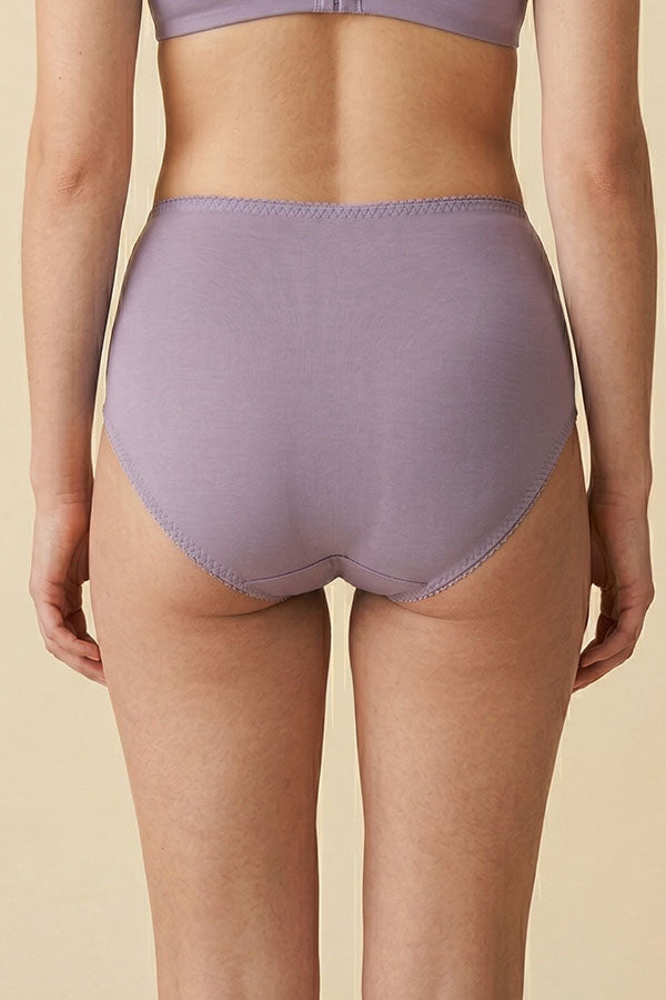 70072 Youmita Cotton High Waist Brief Panties w/ Front Zipper Pocket - 12 pcs
