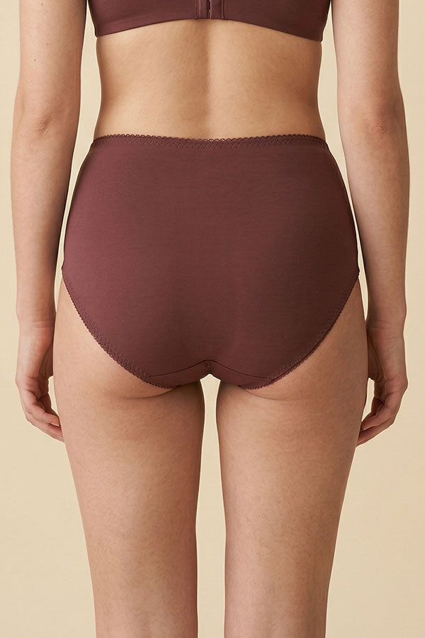 70072 Youmita Cotton High Waist Brief Panties w/ Front Zipper Pocket - 12 pcs