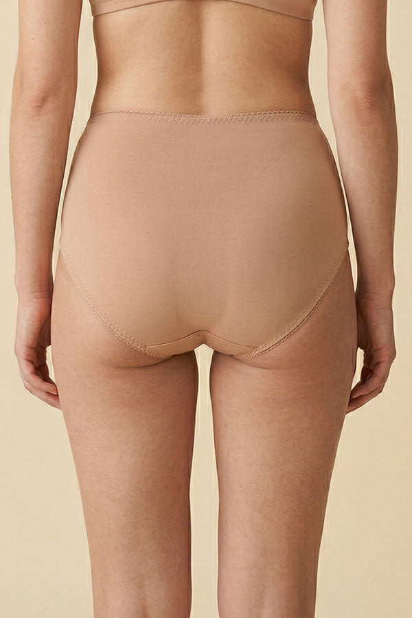 70072 Youmita Cotton High Waist Brief Panties w/ Front Zipper Pocket - 12 pcs