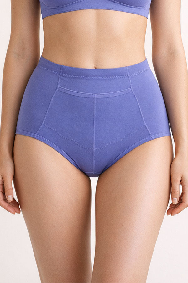 70108 12 Pieces Comfortable Cotton Underwear with Front Center Pocket & Full Seat Coverage Solid Full Brief C01