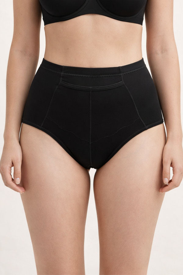 70108 12 Pieces Comfortable Cotton Underwear with Front Center Pocket & Full Seat Coverage Solid Full Brief C01