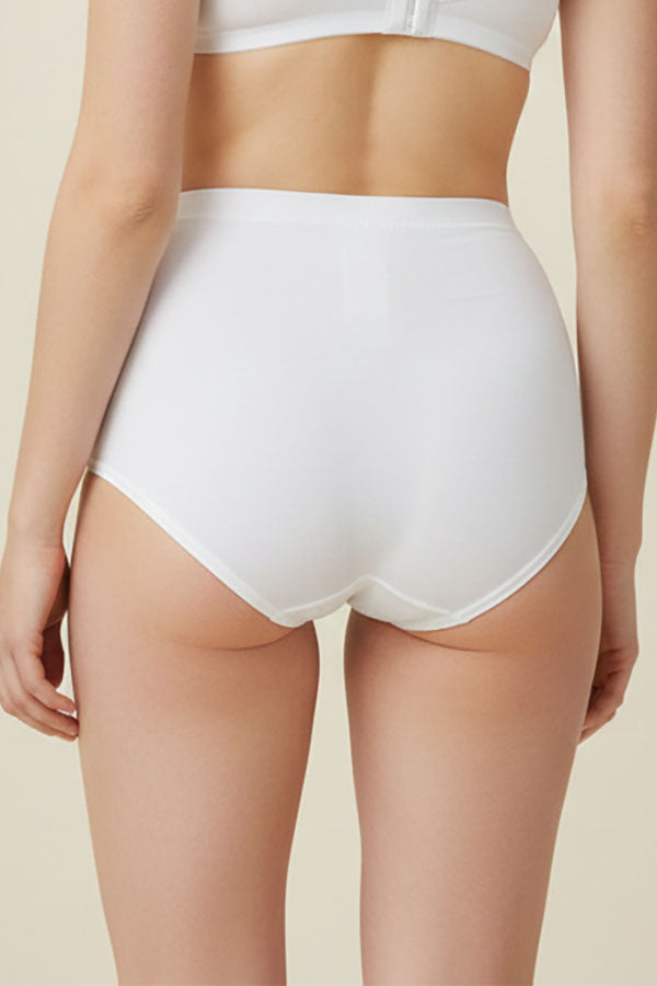 70108 12 Pieces Comfortable Cotton Underwear with Front Center Pocket & Full Seat Coverage Solid Full Brief C01