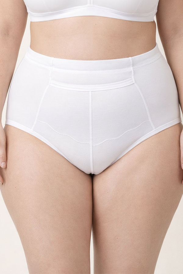 70108 12 Pieces Comfortable Cotton Underwear with Front Center Pocket & Full Seat Coverage Solid Full Brief C01