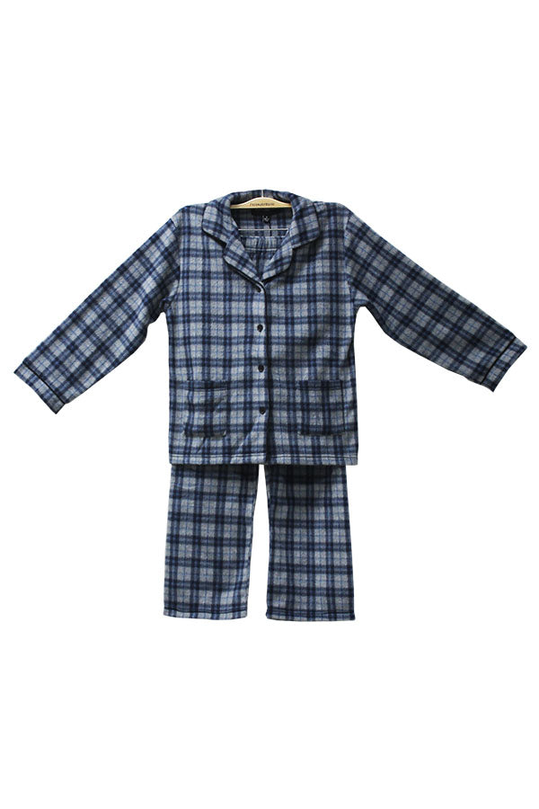 6 Pieces Soft 100% Polyester Sleepwear Kids Plaid Pajama Set