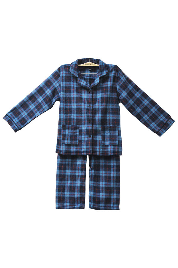 6 Pieces Soft 100% Polyester Sleepwear Kids Plaid Pajama Set