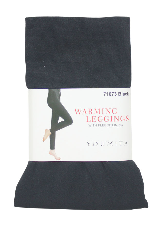71073 6 Pieces Comfortable Non-Run Tights with Support & Non-Binding Waistband Warming Leggings with Fleece Lining
