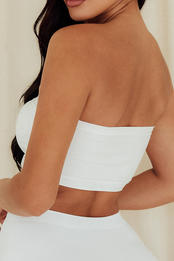 72041 6 Piece Bandeau Bra with Removable Pads – Elastic Band – Regular & Plus Size