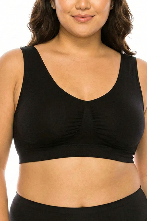 72147 6 Piece Breathable Microfiber Bra with Padding Seamless Bra